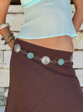 Like A Charm Chain Belt Silver Blue