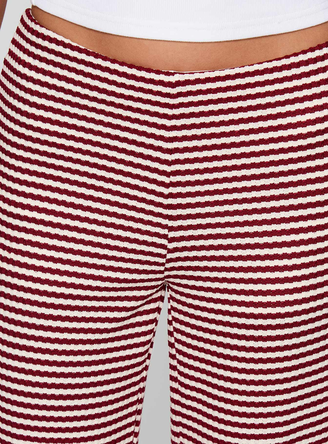 Next To Me Lounge Pant Red White Stripe