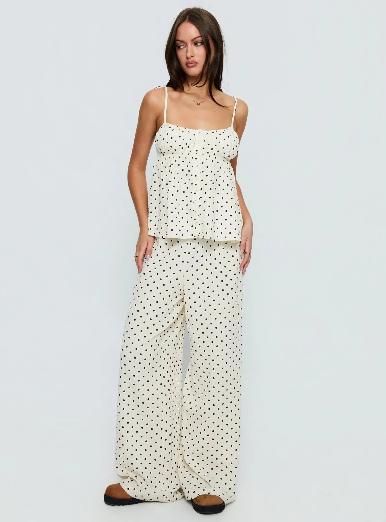 Cassini Set White Polka