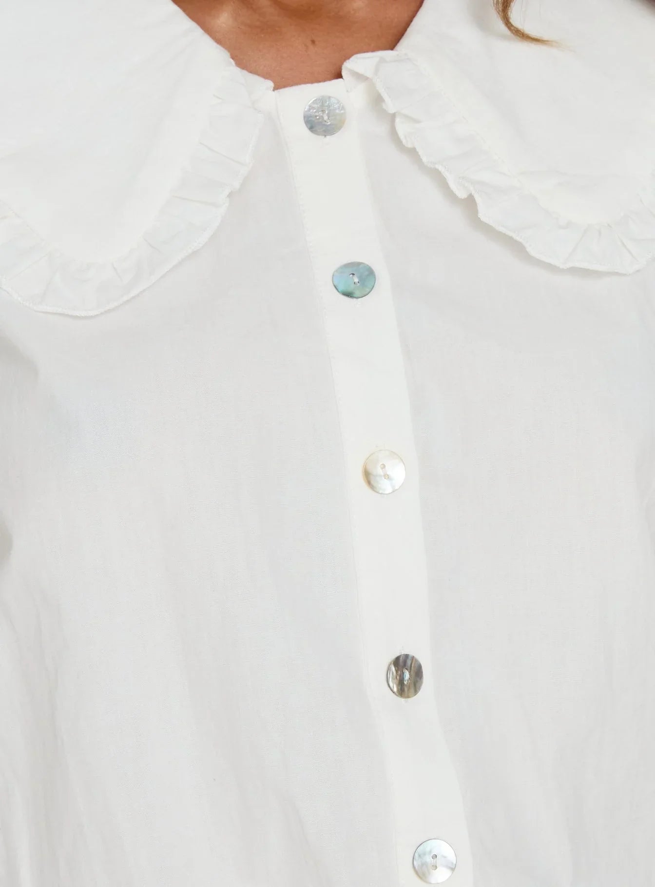 Nilufer Collared Playsuit White