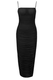 Zoe Bodycon Wrap Maxi Dress Classic Black