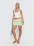 Crystal Visions Sequin Mini Skirt Yellow