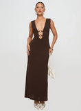 Steward Maxi Dress Chocolate Petite