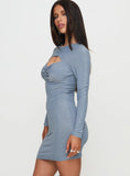 Absynth Long Sleeve Mini Dress Blue