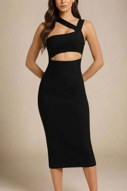Molly Bandage Midi Dress Classic Black