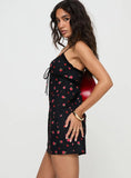 Emilee Mini Dress Black Floral