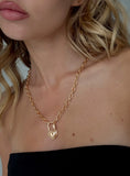Sayge Lock Necklace Gold