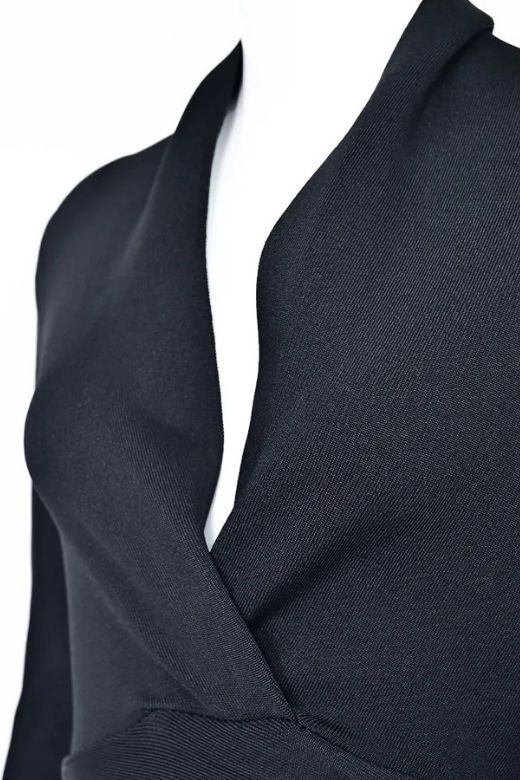 Blaire Long Sleeve Bandage Dress Classic Black