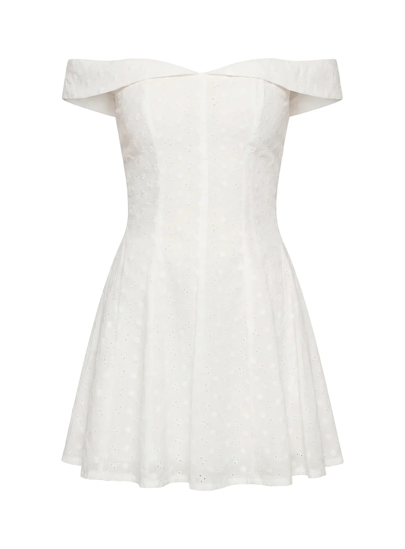 Rosebud Off The Shoulder Mini Dress White Petite
