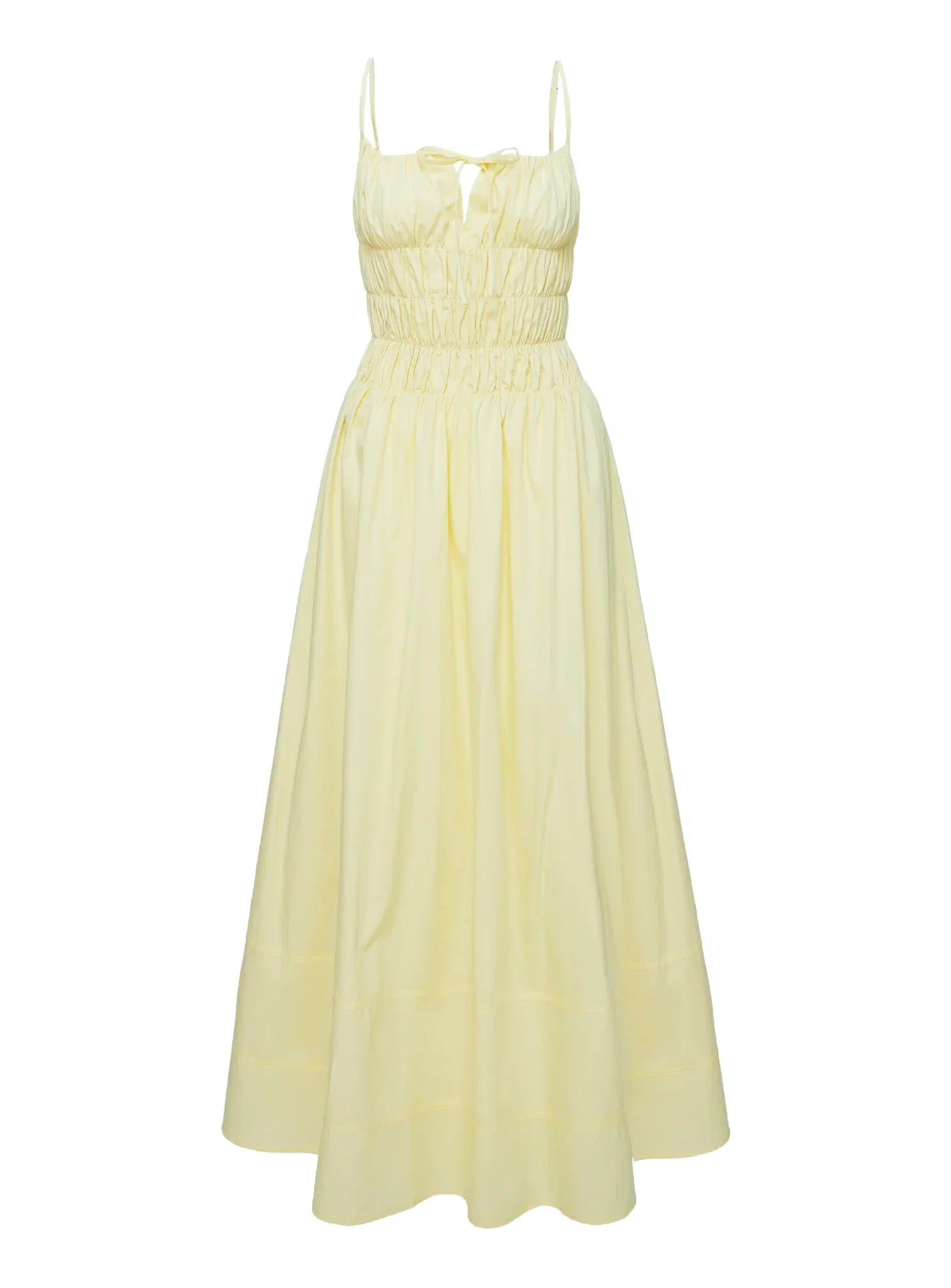 Loralei Shirred Maxi Dress Yellow