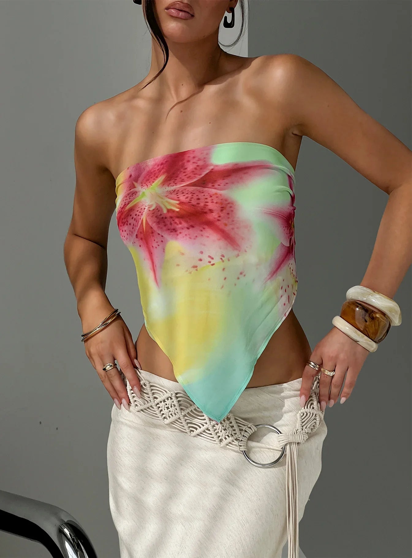 Nellie Hair Scarf Aqua Tropical