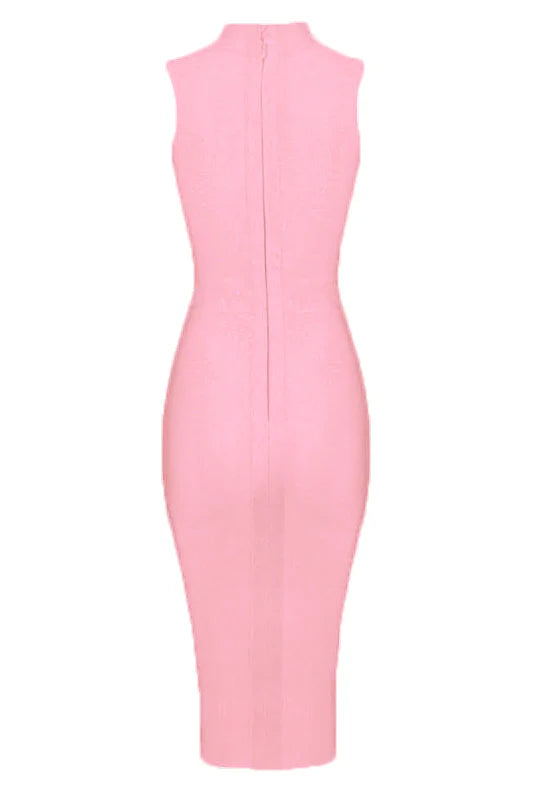 Grace Bandage Midi Dress Dusty Pink Sale