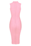 Grace Bandage Midi Dress Dusty Pink Sale