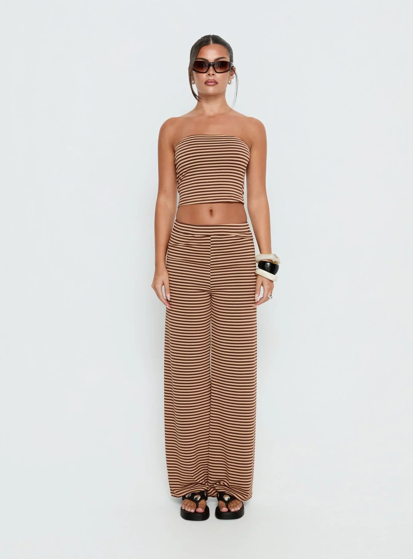 Timora Pants Brown Stripe