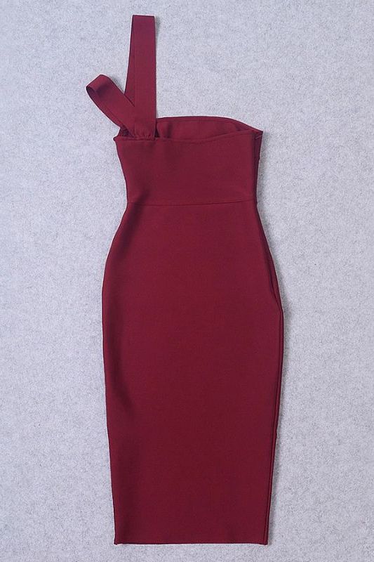 Molly Bandage Midi Dress Red Wine