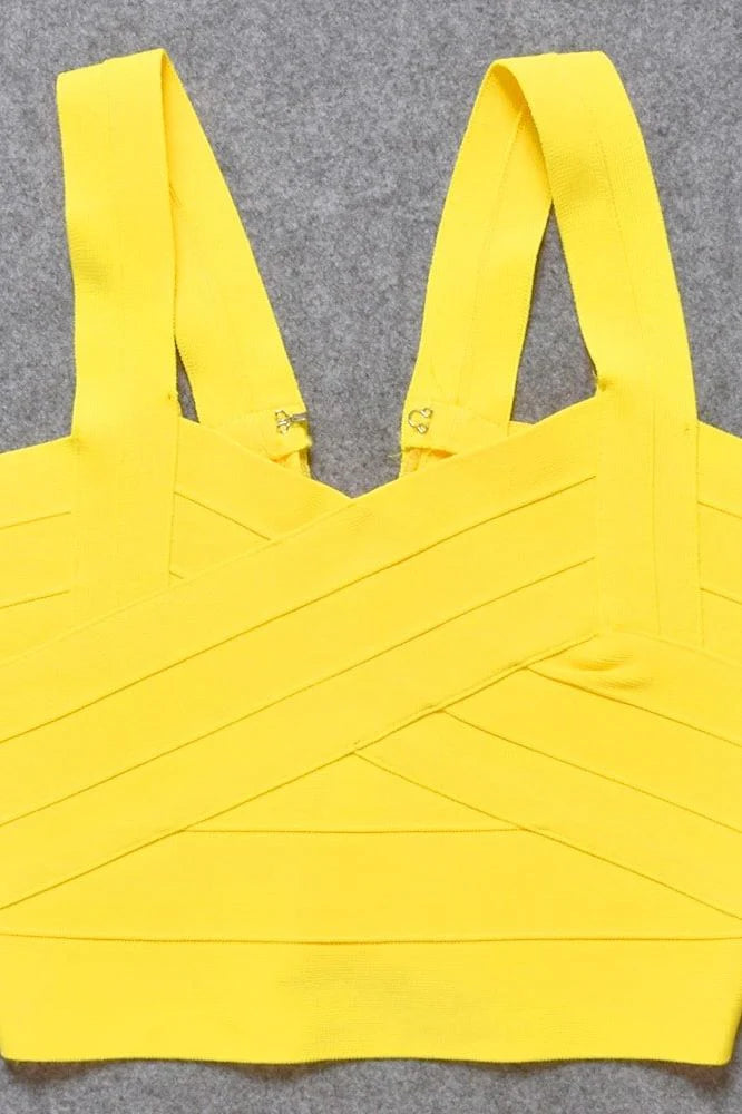 Jay Bandage Crop Top Sun Yellow
