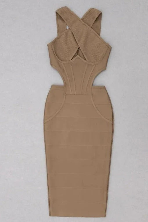 Sasha Bandage Midi Dress Classic Black Sale