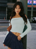 Coecoe Off The Shoulder Sweater Grey