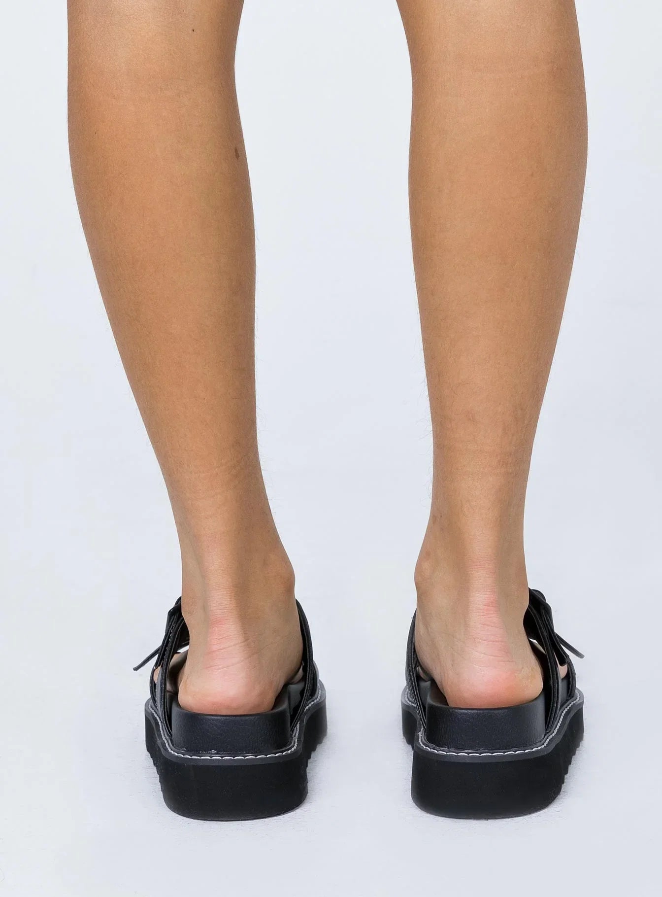 Ma Belle Sandals Contrast Stitch black