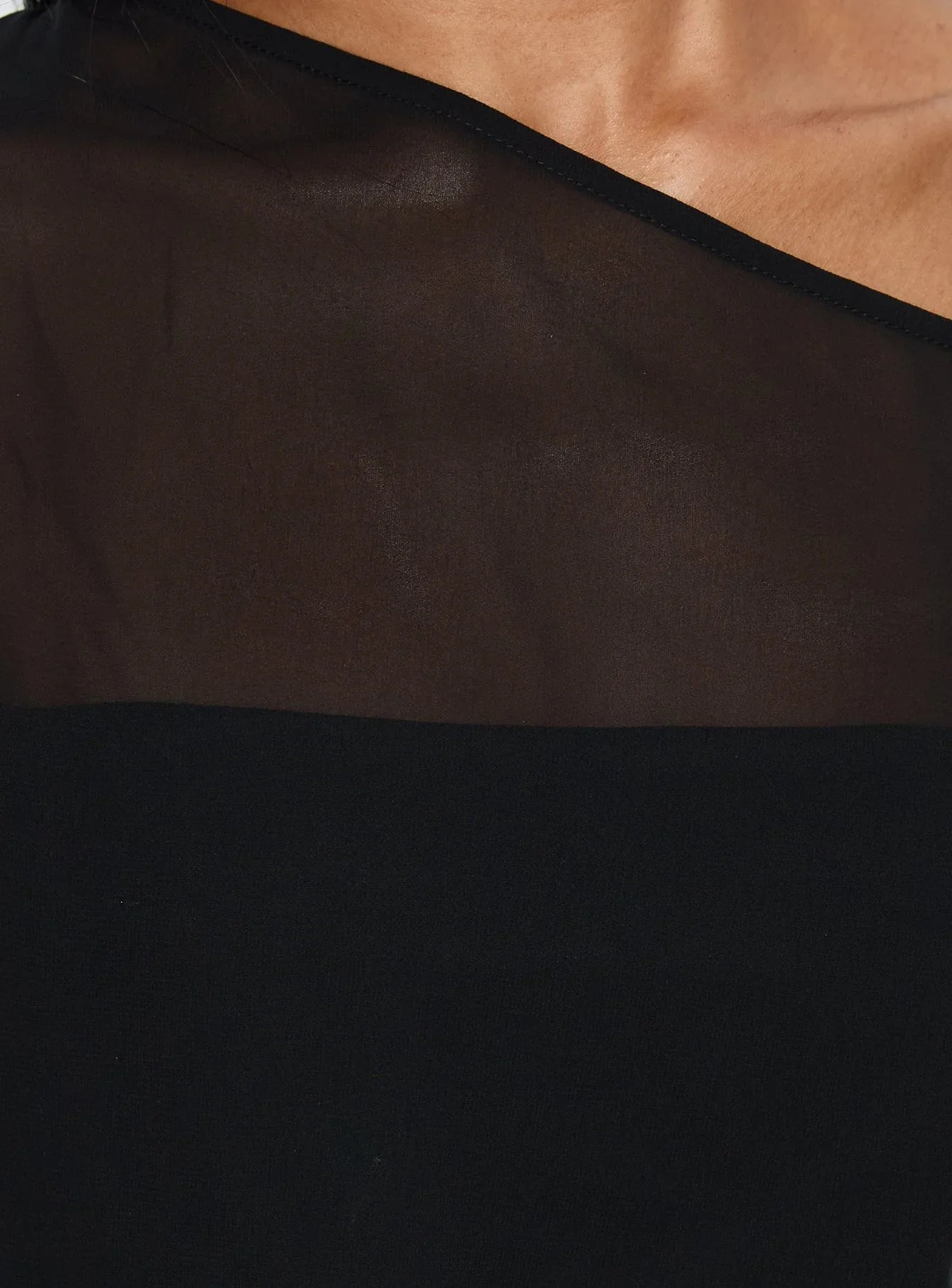 Senzo Chiffon Poncho Top Black