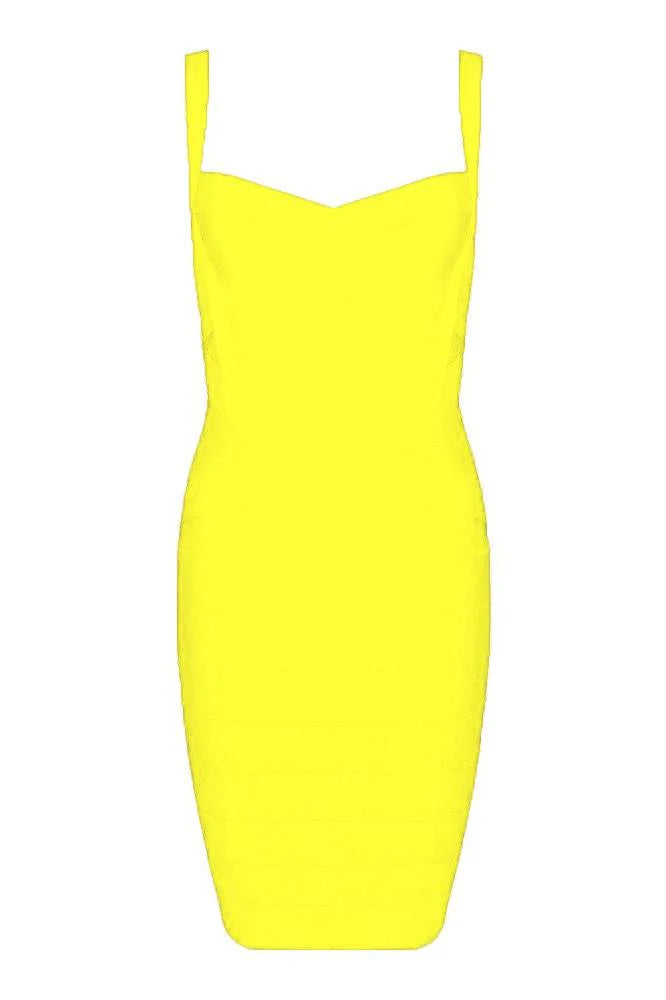 Heidi Bandage Mini Dress Sun Yellow