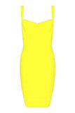 Heidi Bandage Mini Dress Sun Yellow