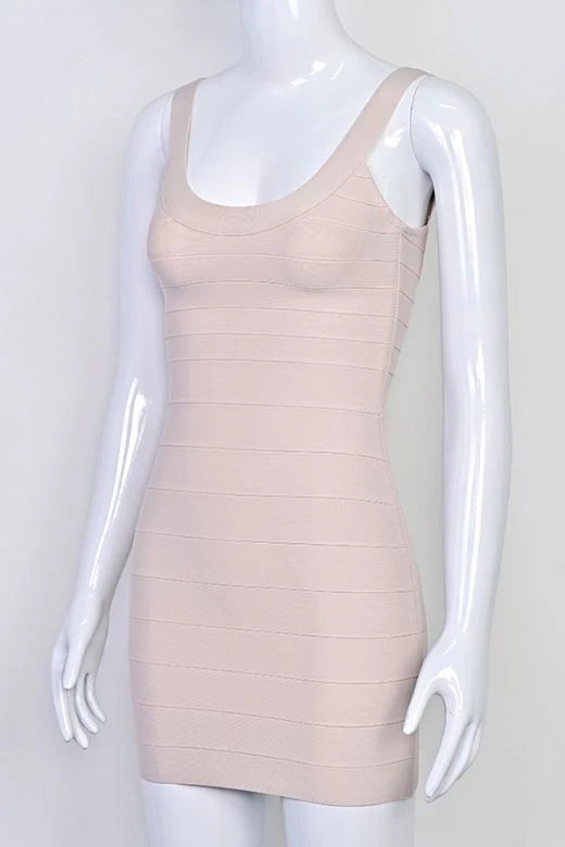 Cindy Bandage Mini Dress Beige