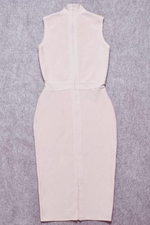 Grace Bandage Midi Dress Cream
