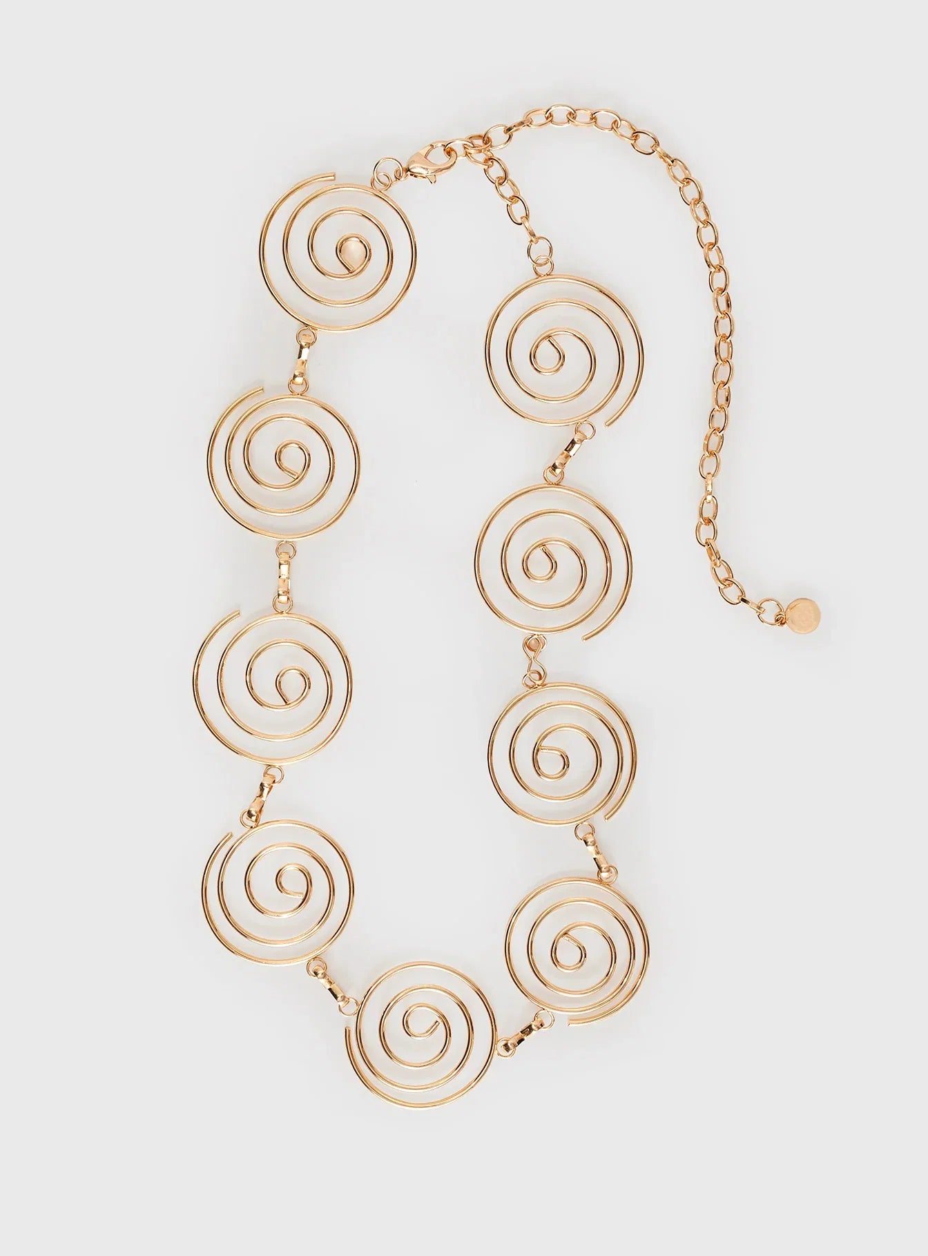 Hoston Spiral Chain Belt Gold