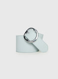 Katryna Faux Leather Belt Grey Silver
