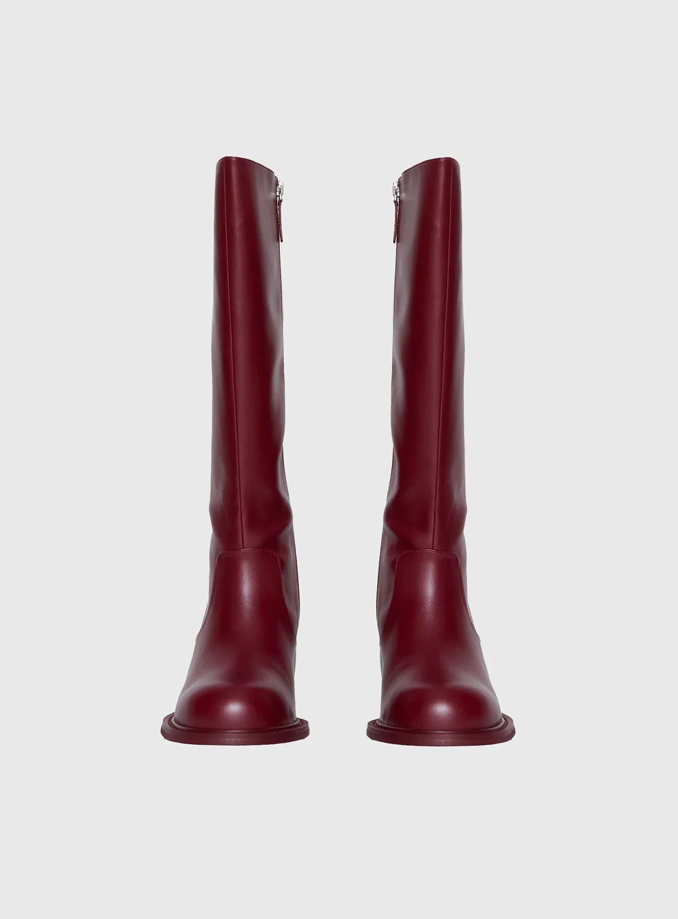 Ella Knee High Boots Burgundy