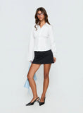 Cottesloe Long Sleeve Blouse Top Textured White