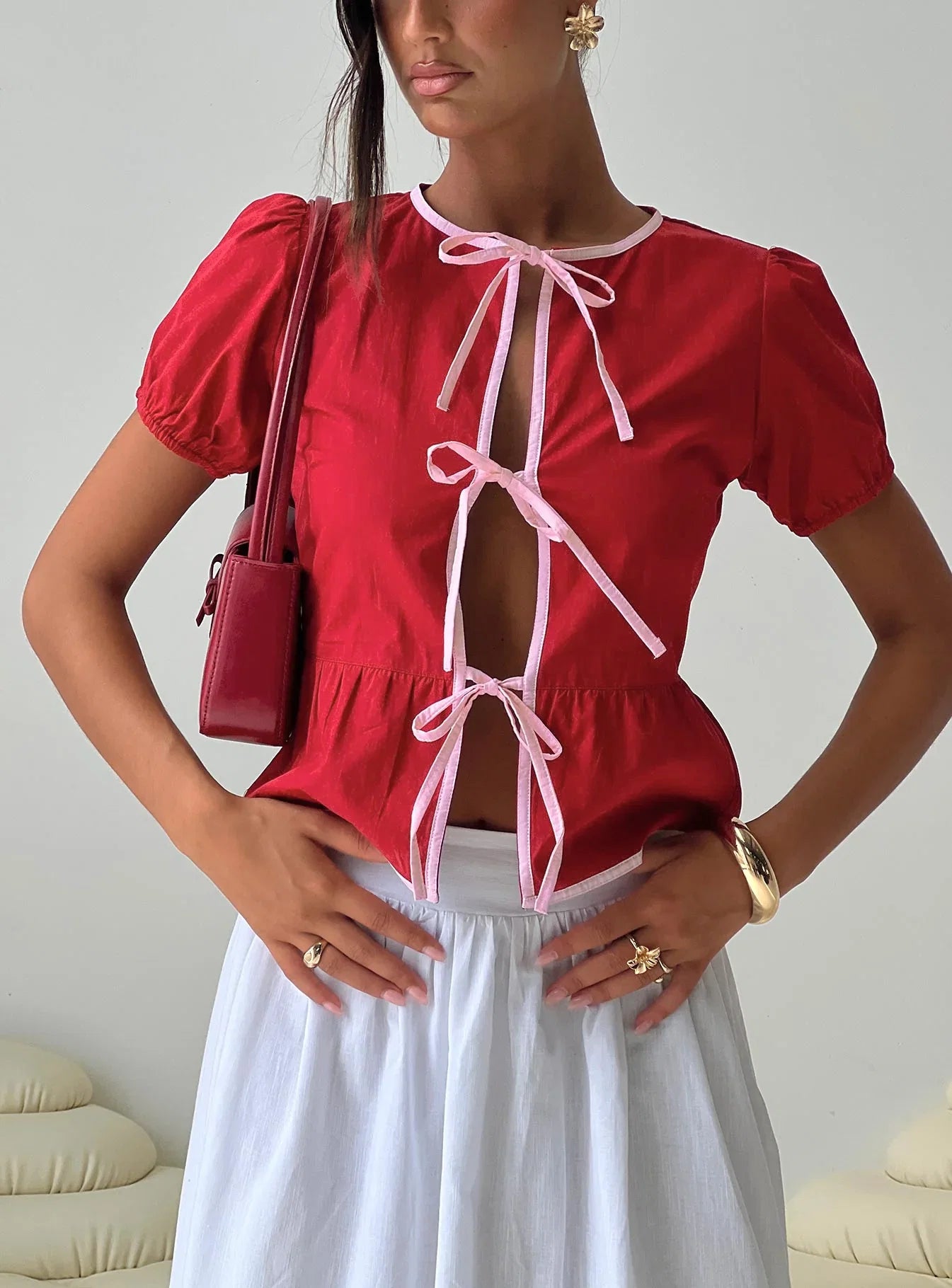 Ryota Blouse Red pink