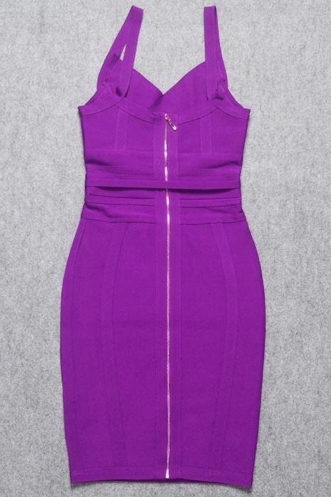 Bek Bandage Dress Plum Purple