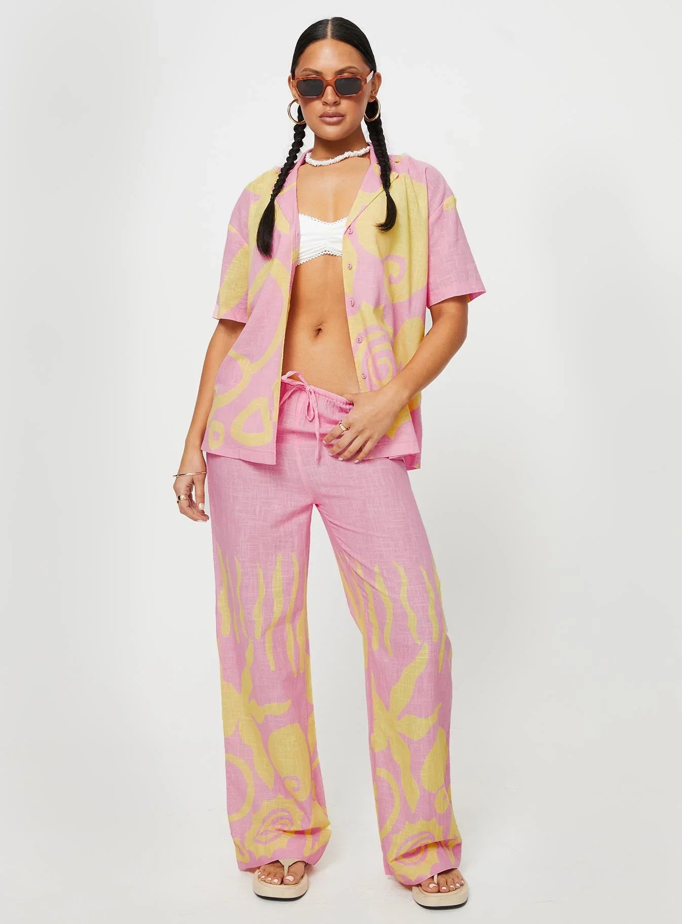 Sollene Top Pink Yellow