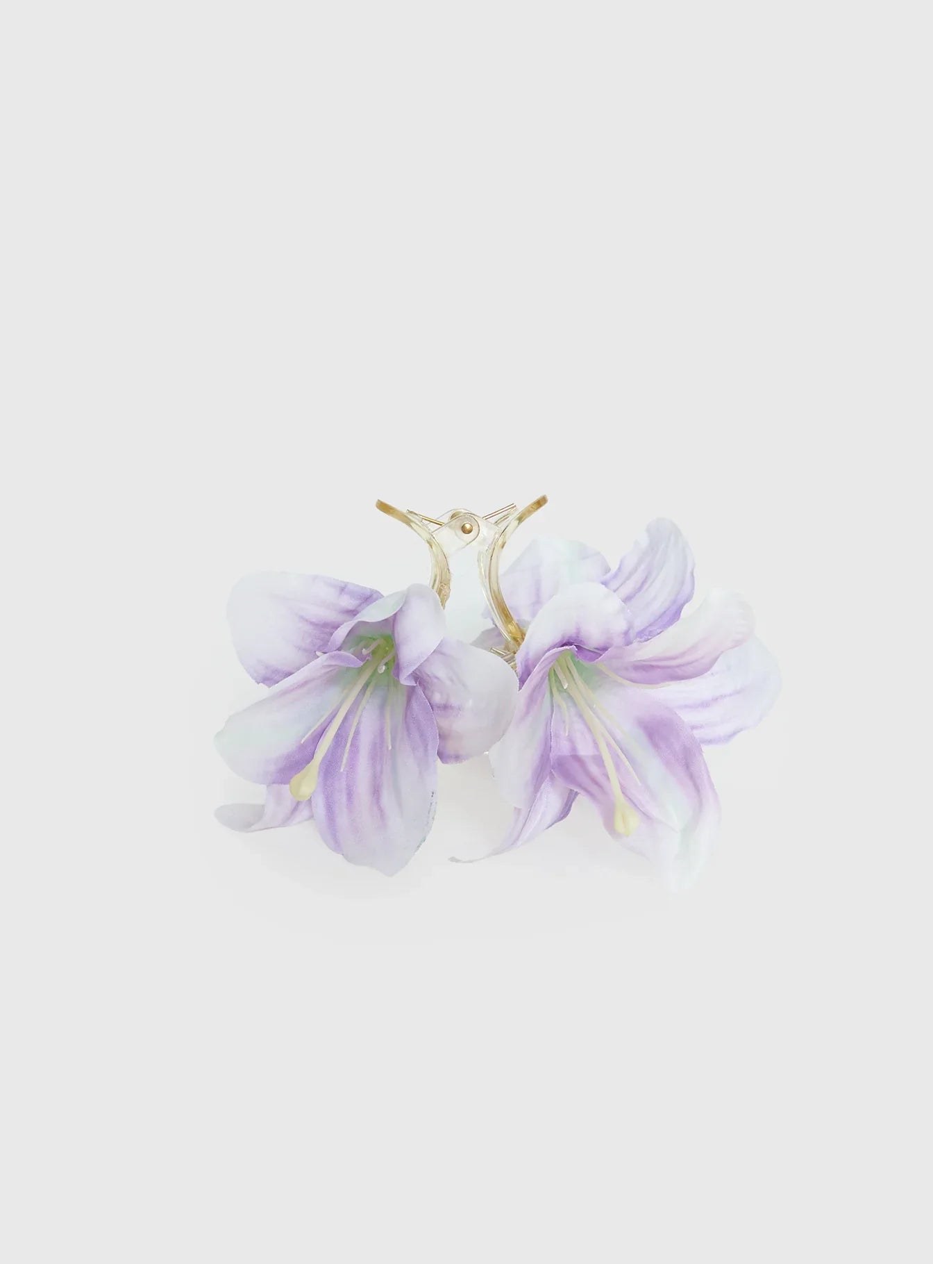 Kenedi Floral Claw Clip Purple