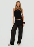 Teyla Ring Detail Top Black