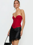 Idette Lace Asymmetrical Mini Skirt Black