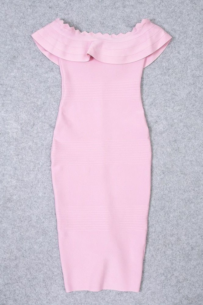 Billie Bandage Midi Dress Dusty Pink