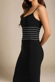 Abigail Bodycon Midi Dress Classic Black