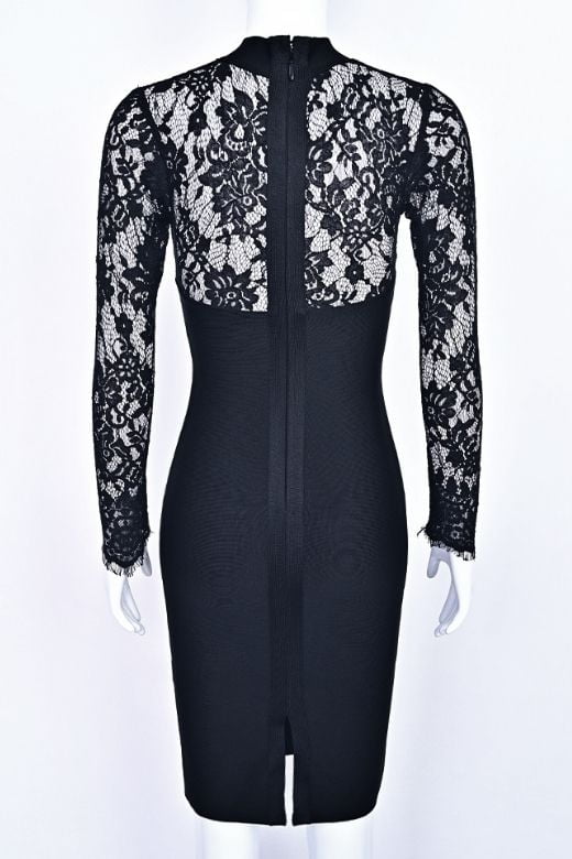 Elia Long Sleeve Bandage Dress Classic Black