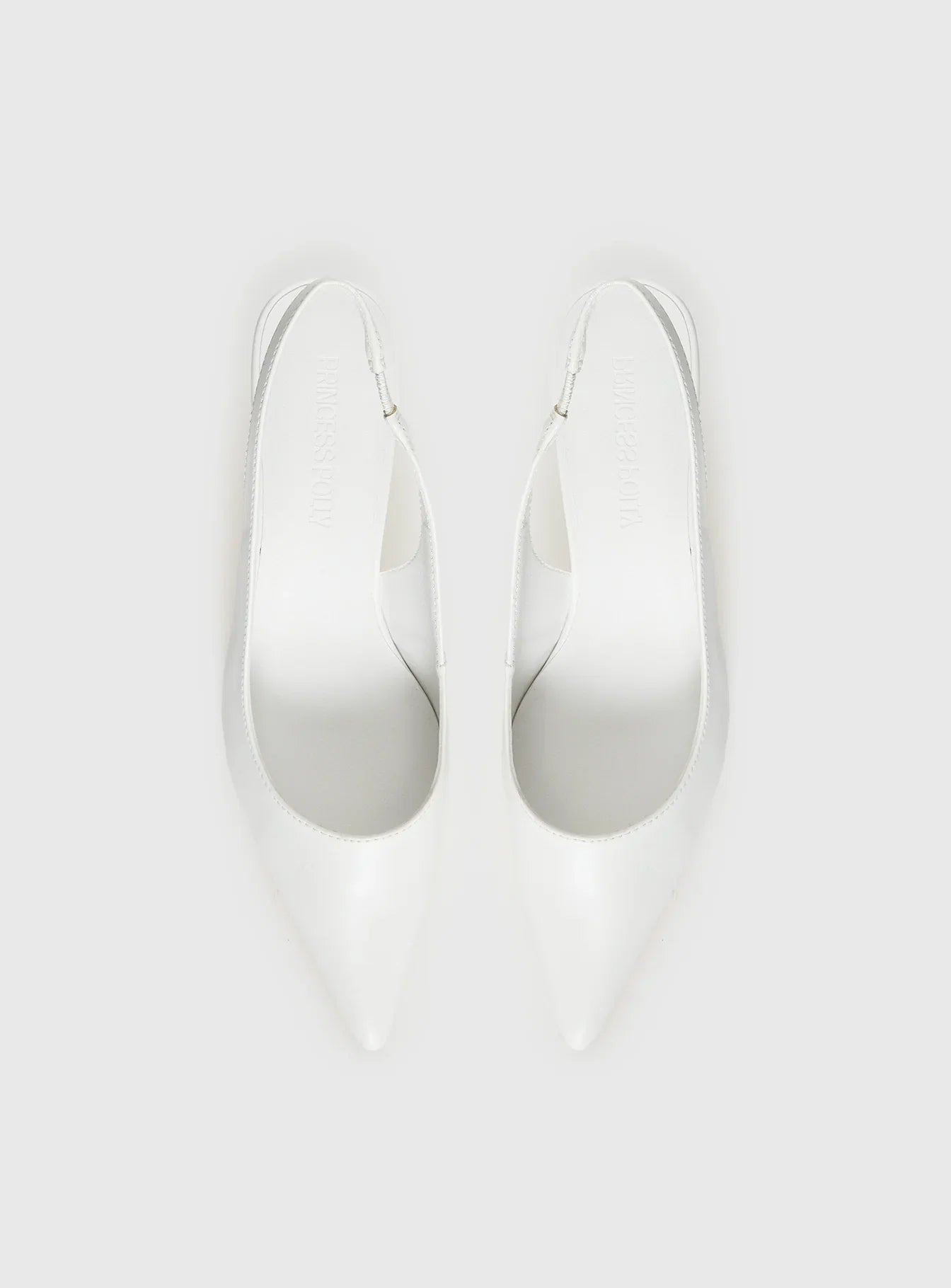 Denalia Pointed Toe Heels White Matte