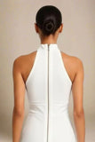 Lea Bandage Midi Dress White Pearl
