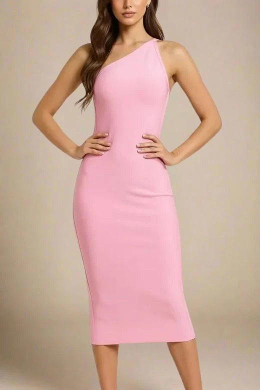 Joi Bodycon Midi Dress Dusty Pink
