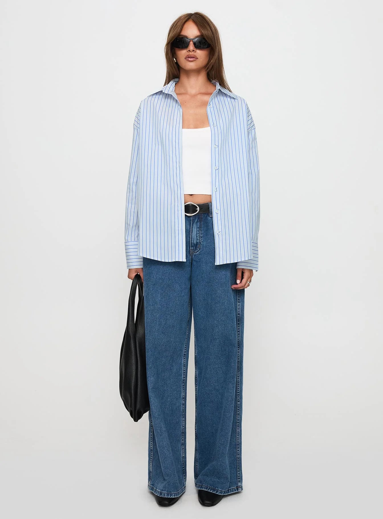 Mallin Shirt Blue White Stripe