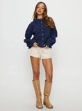 Dorah Boxy Cardigan Navy Blue