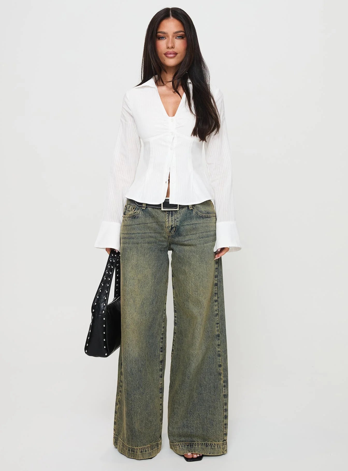Elowenn Long Sleeve Top White