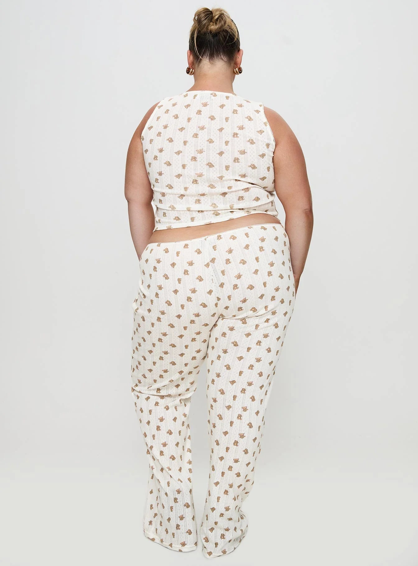 Sleepytea Pointelle Sleep Tank Top Multi Curve
