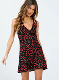 Nellie Mini Dress Black / Red Floral