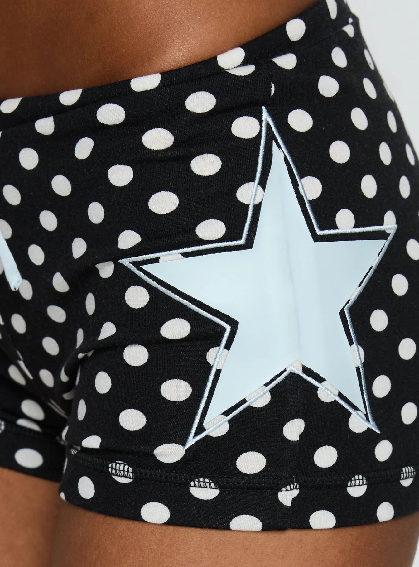 Elacie Micro Shorts Black Polka Dot